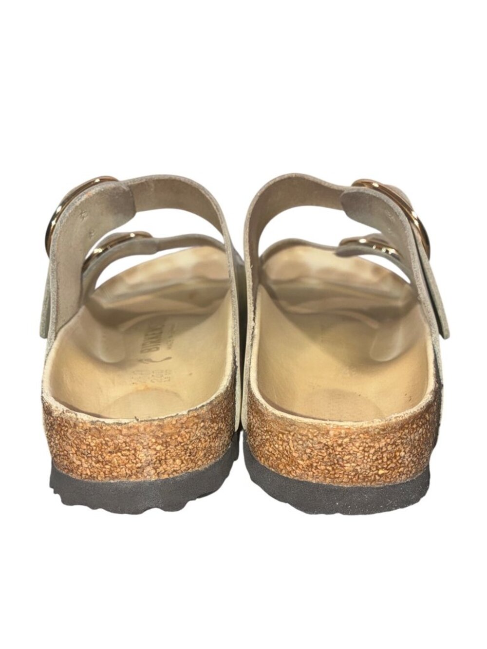 Birkenstock Arizona Big Buckle Two strap Sandals High Shine Ecru Size EU 40 - Picture 4 of 14